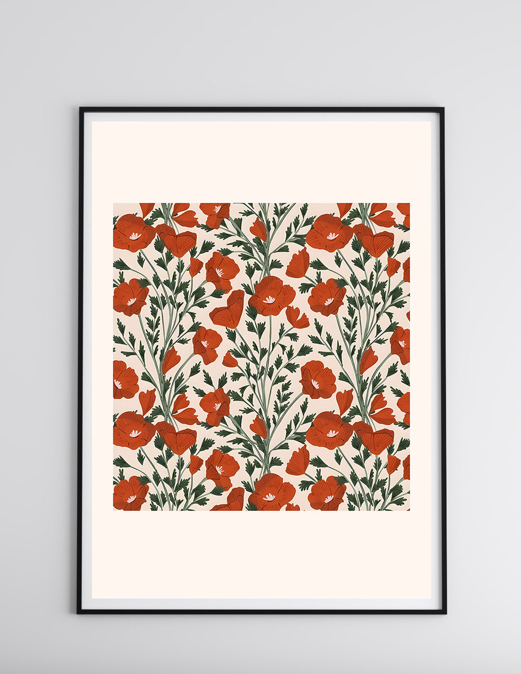 Rustic Floral Folk Pattern Print