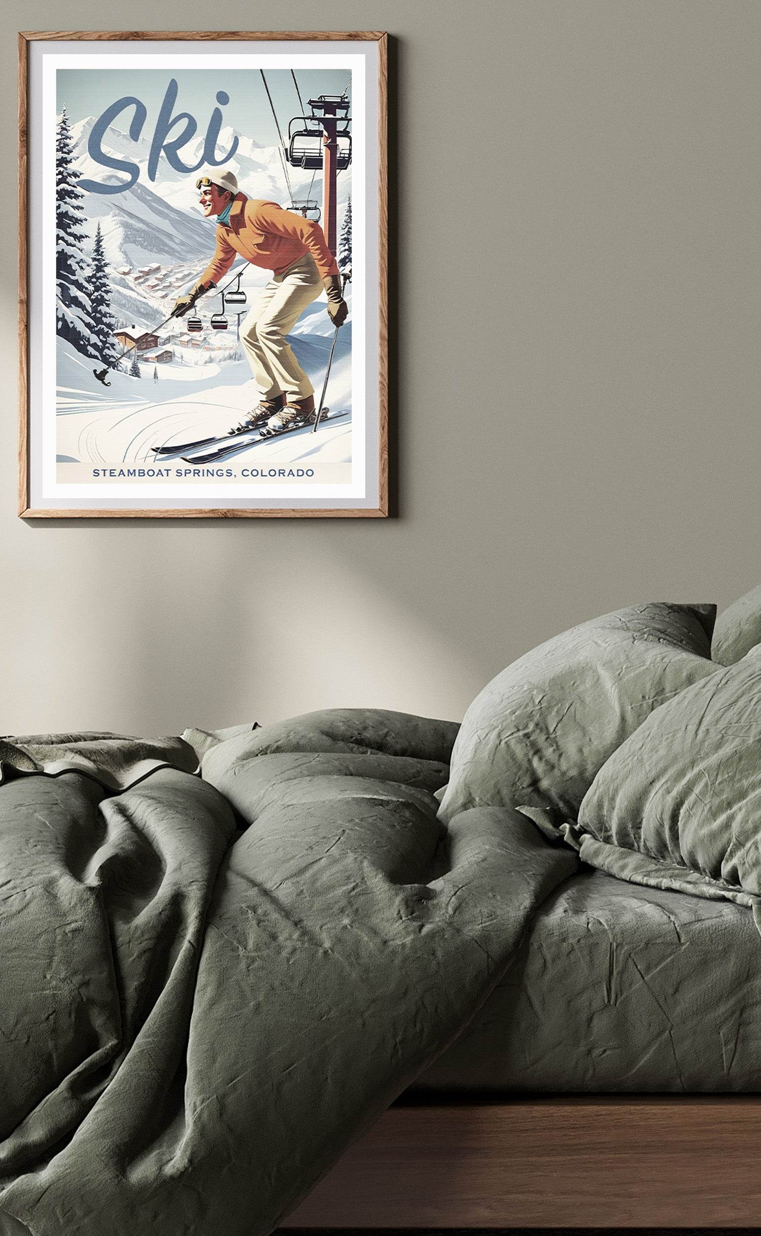 Vintage Ski In Colorado Poster - Hakyarts