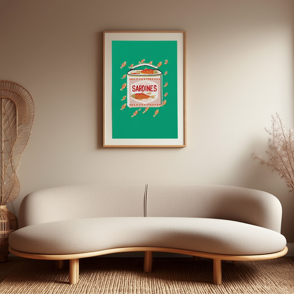 Sardines — Illustrated Wall Art Print