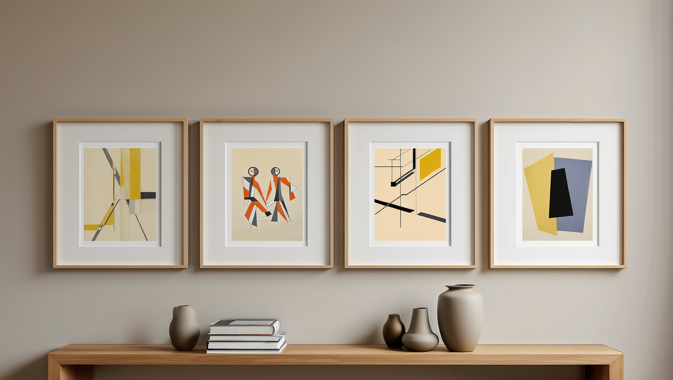 El Lissitzky – 4 Modernist Prints | Geometric Art Collection