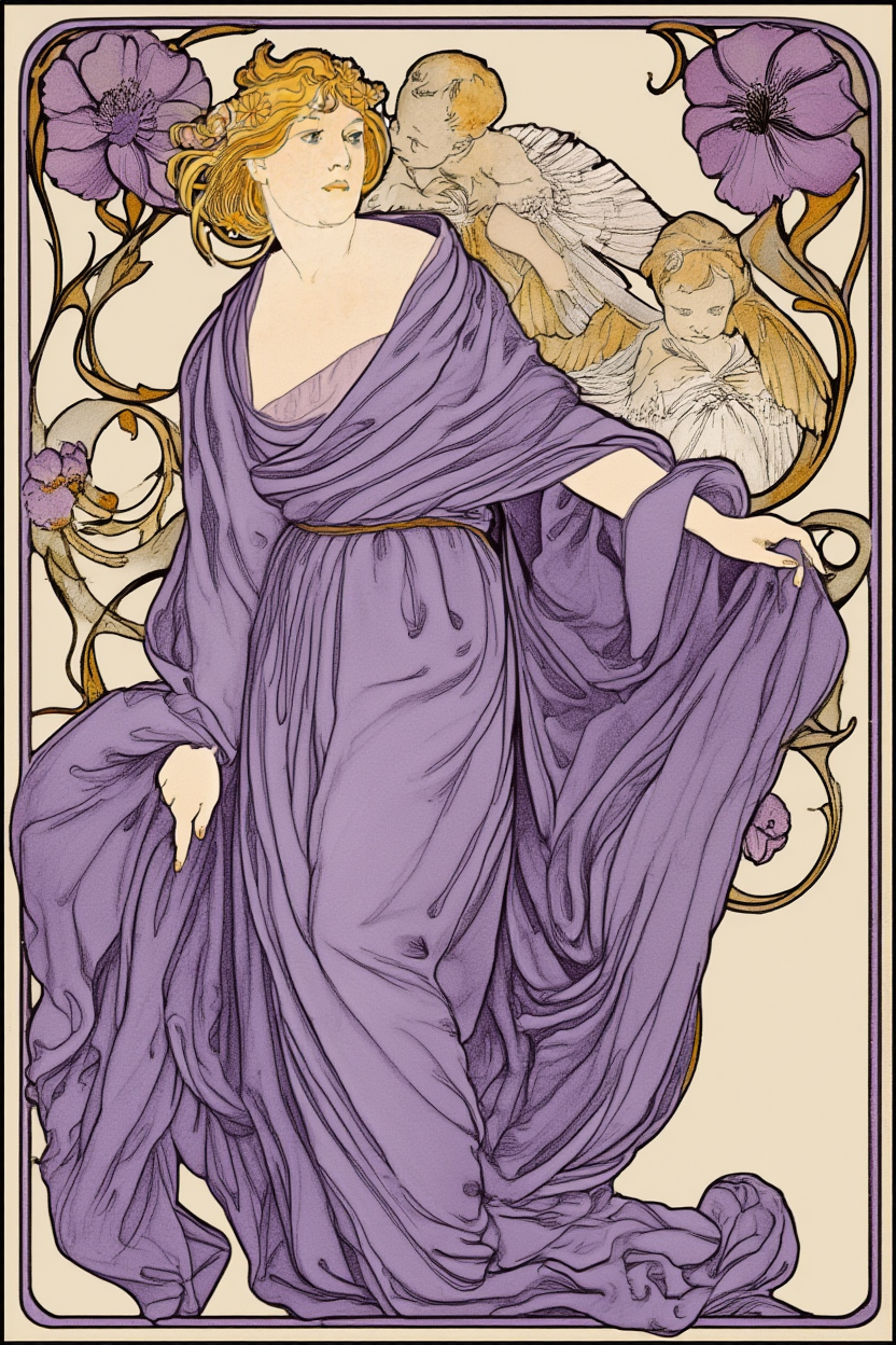 Alphonse Mucha Home Décor Set – 4 Art Nouveau Prints