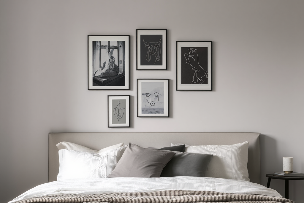 Abstract Lines & Shapes: 5 Black & White Monochrome Prints