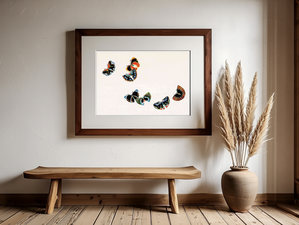 Kamisaka Sekka - Japanese woodblock Butterfly