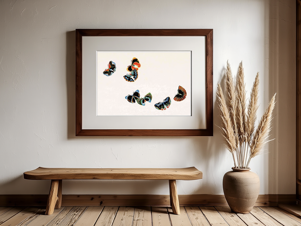 Kamisaka Sekka - Japanese woodblock Butterfly