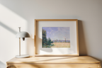 Sahurs Meadows in Morning Sun – Alfred Sisley Poster | Impressionist Landscape Art Print - Hakyarts