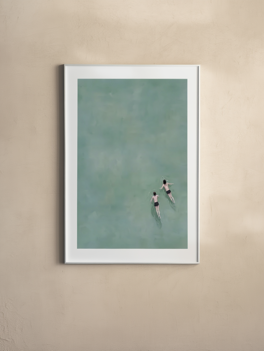 Summer Swims — Modern Wall Art Print