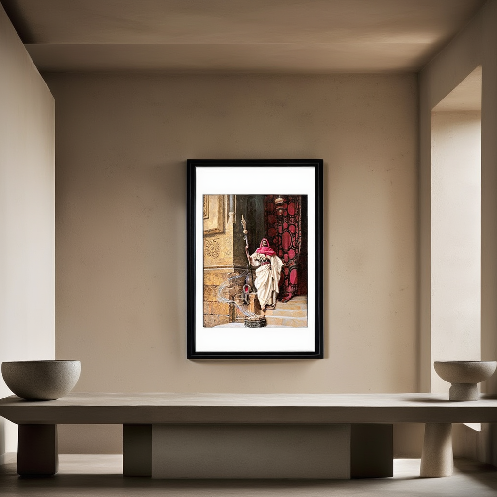 The Guard II – Ludwig Deutsch Poster | Orientalist Figurative Art Print - Hakyarts