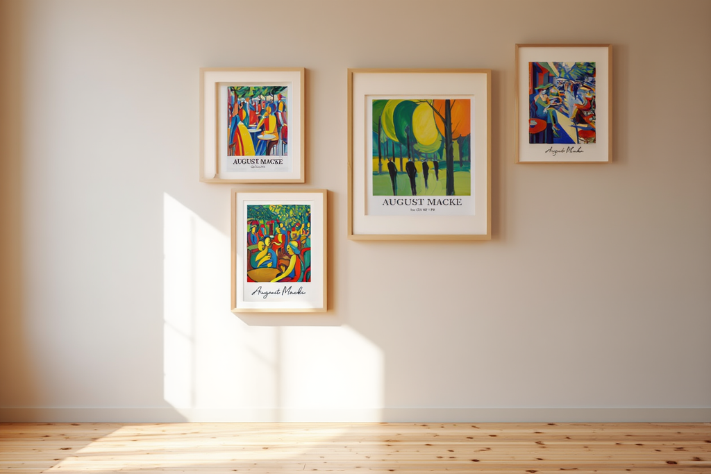 Modern August Macke Art Prints – 4 Vibrant Gallery Prints