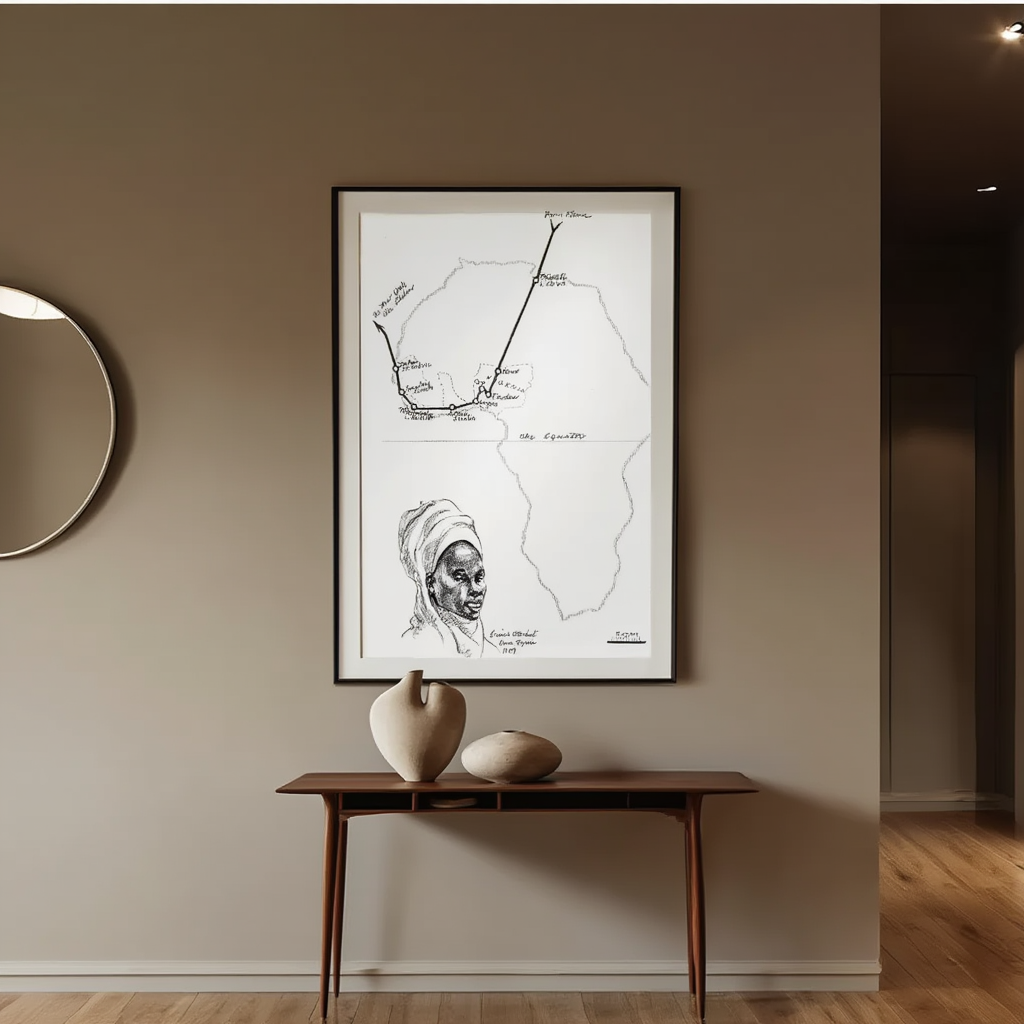 West Africa Vignettes Pl.29 – Elton Fax Poster | Cultural Illustration Art Print