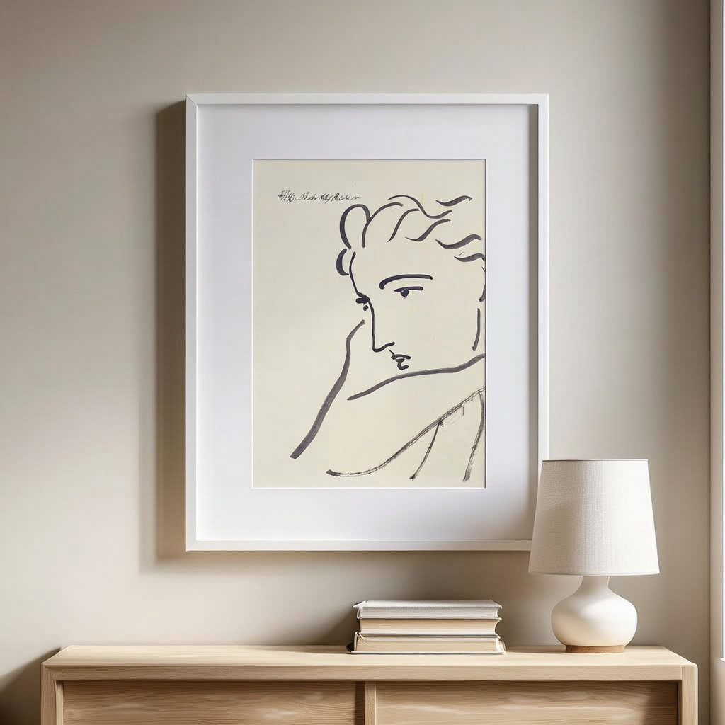 Profil de Femme – Henri Matisse Poster – Modernist Wall Art Print