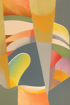 Color Cascade – Set of 2 Colorful Geometric Art Prints - Hakyarts