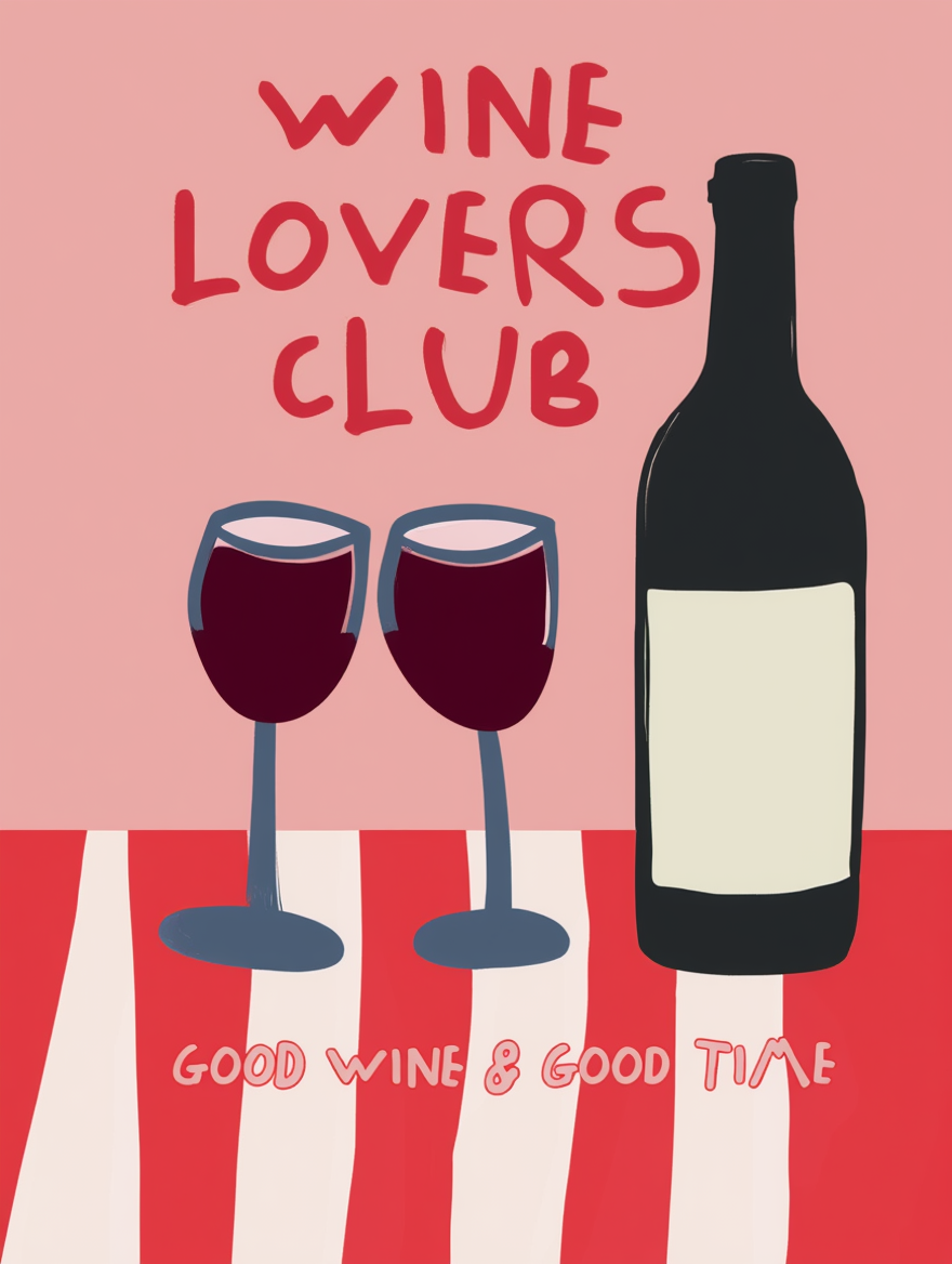 Wine Club — Modern Wall Art Print