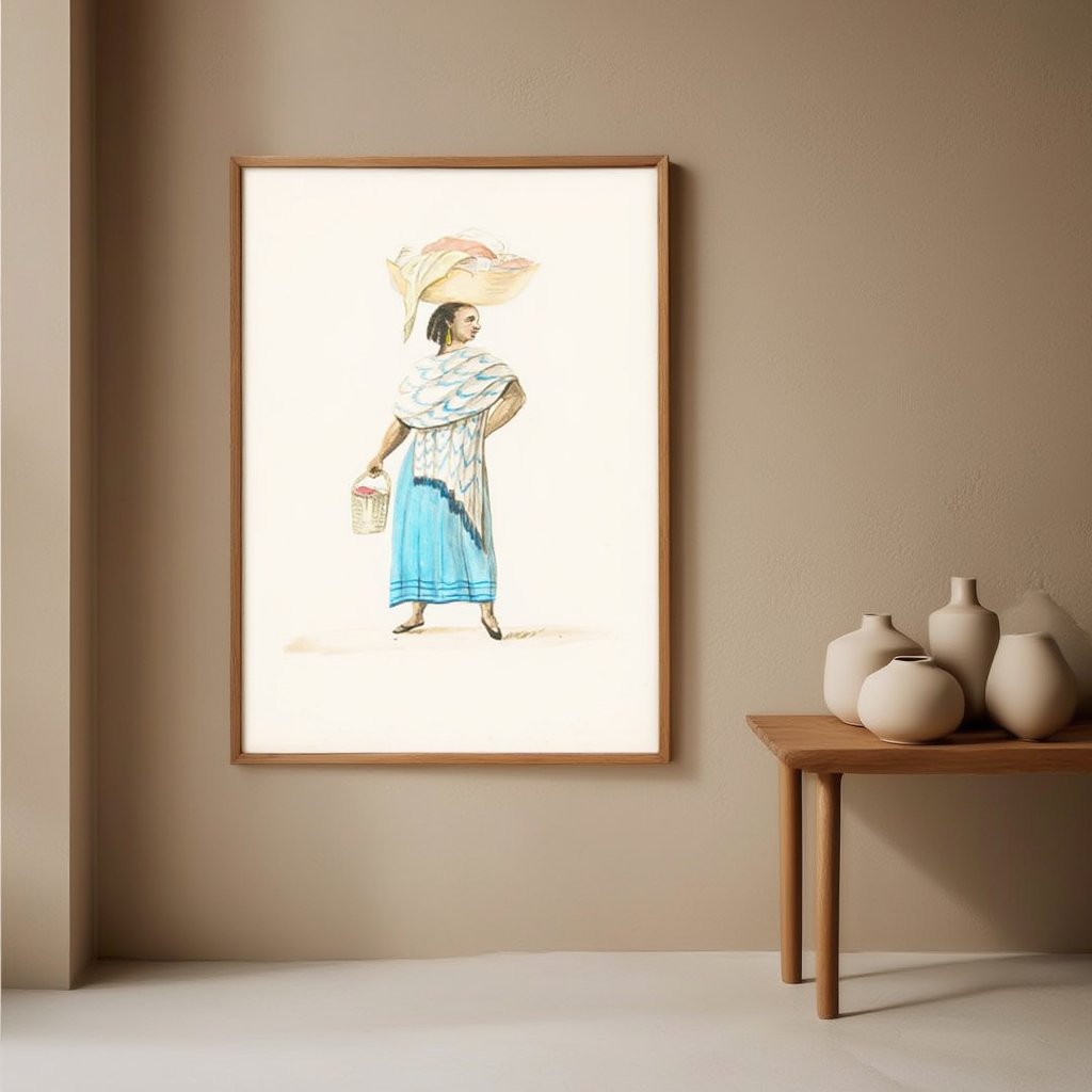 Laundress of Trujillo – Francisco Fierro (1850) | Classic Genre Art Print