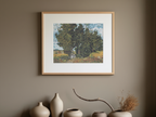 Cypresses with Two Figures – Vincent van Gogh Poster | Post-Impressionist Landscape & Figurative Art Print