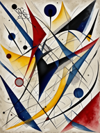 Set of 4 Wassily Kandinsky Prints – Modern Abstract Art Wall Decor - Hakyarts