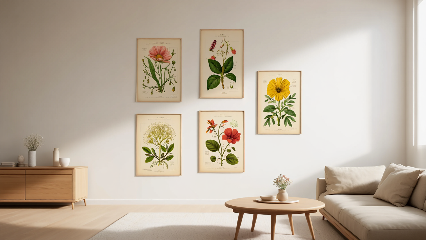 Botanical Harmony – Set of 5 Art Prints