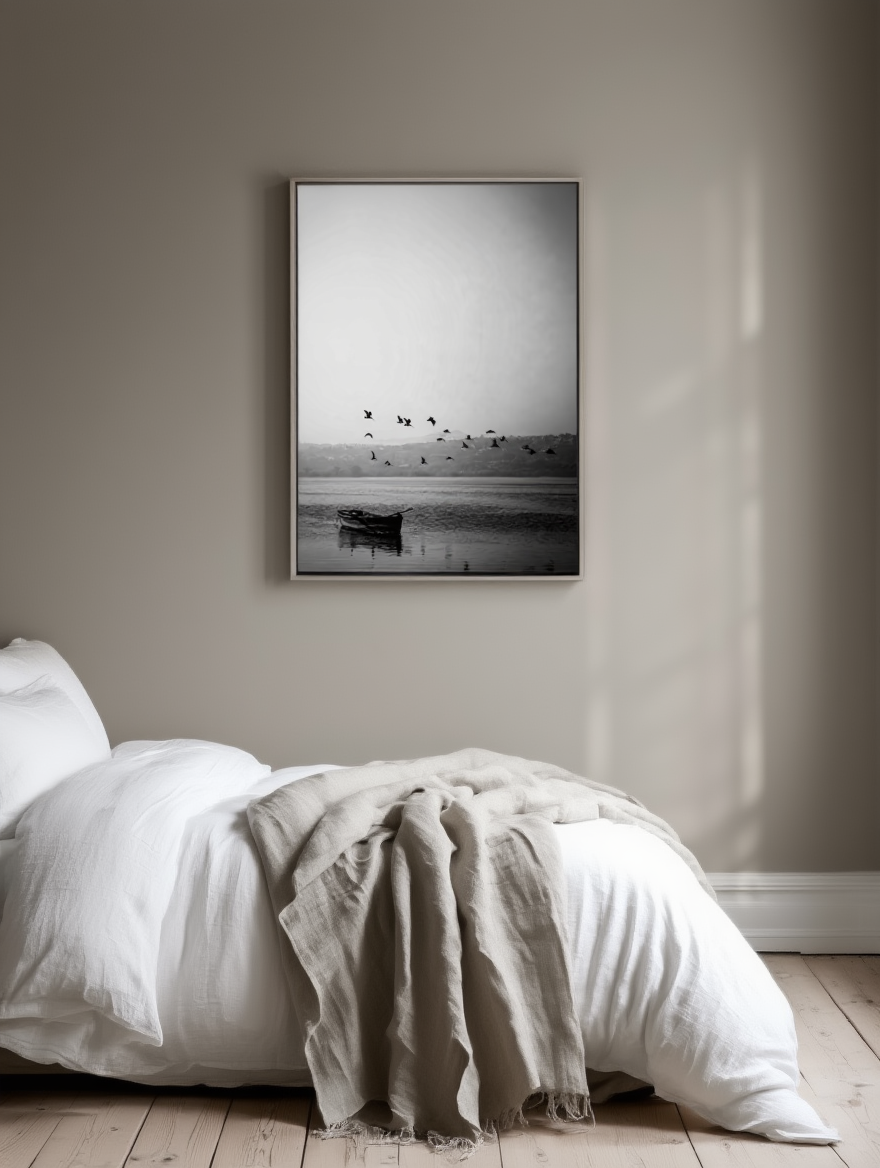 Flying Birds On A Lake Poster