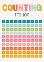 Colorful Kids Counting Numbers Print
