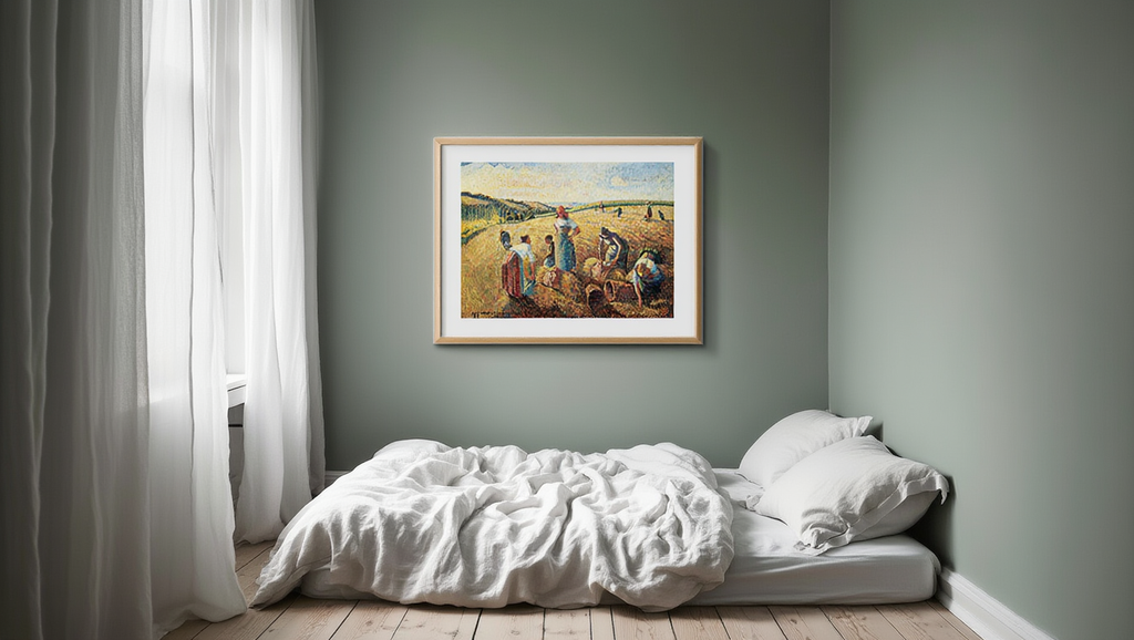The Gleaners by Camille Pissarro (1889) – Impressionist Rural Landscape Art Print