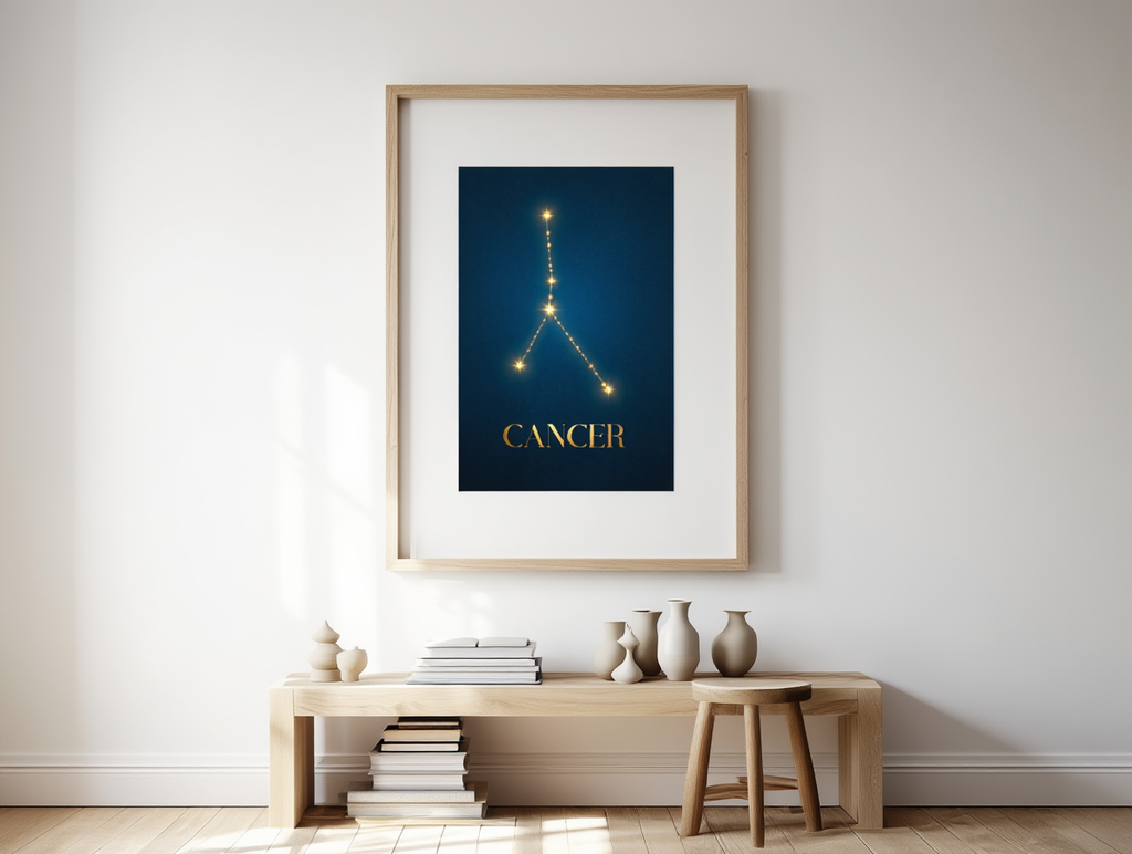 Star Sign Cancer Poster | Zodiac Wall Art Print