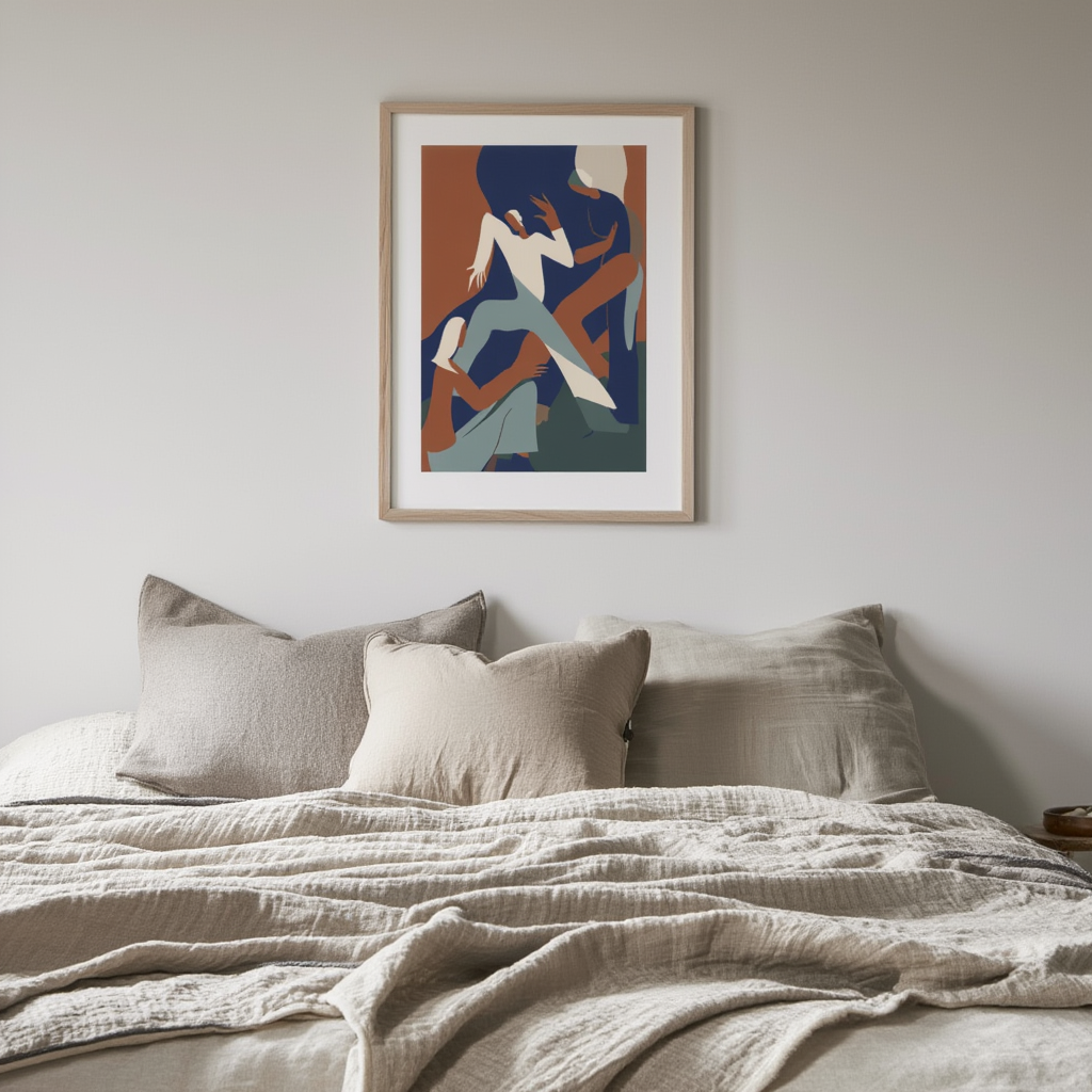 Figurative Abstract Forms – Minimalist Art Print for Modern Interiors