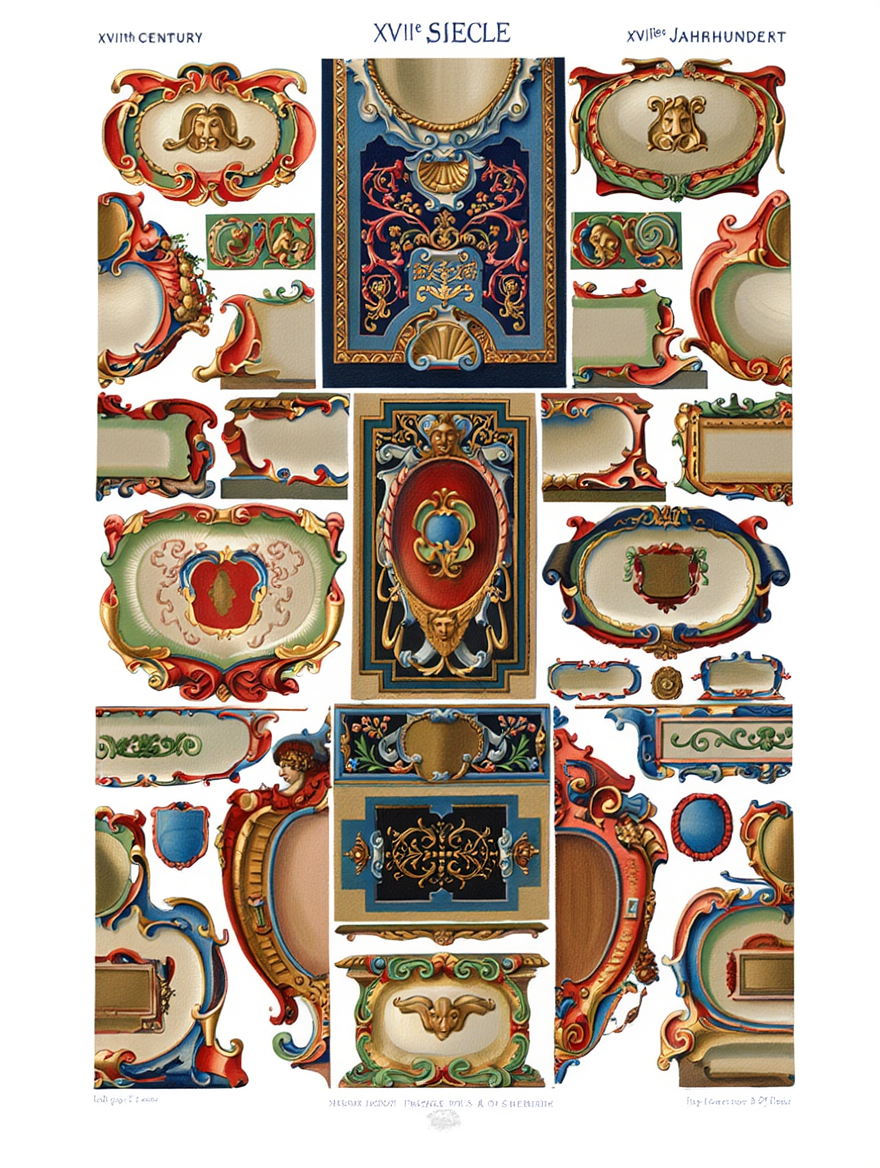 XVII Century by Auguste Racinet – Vintage French Historical Costume Art Print