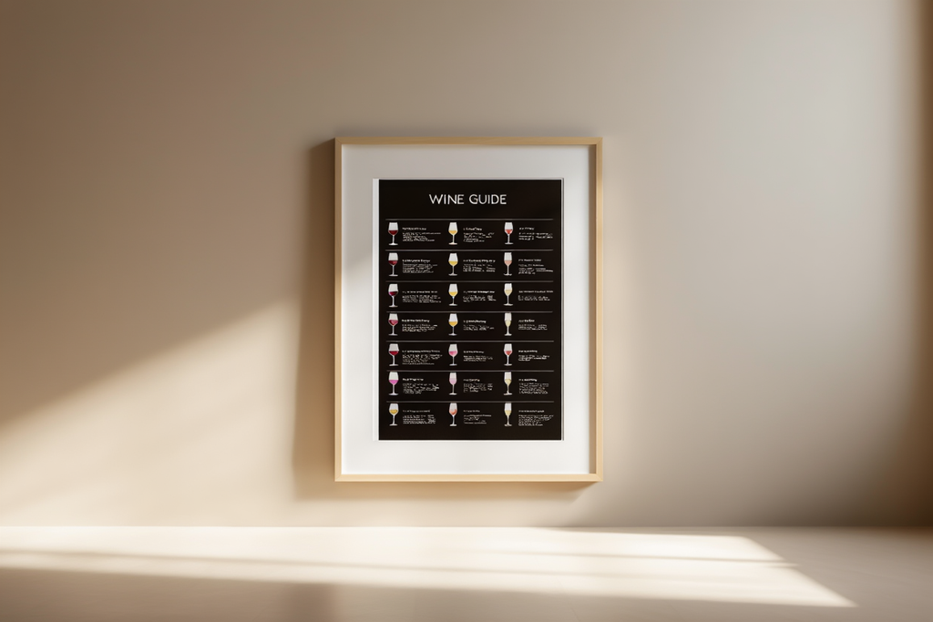 Wine Guide Poster – Illustrated Wall Art for Wine Lovers