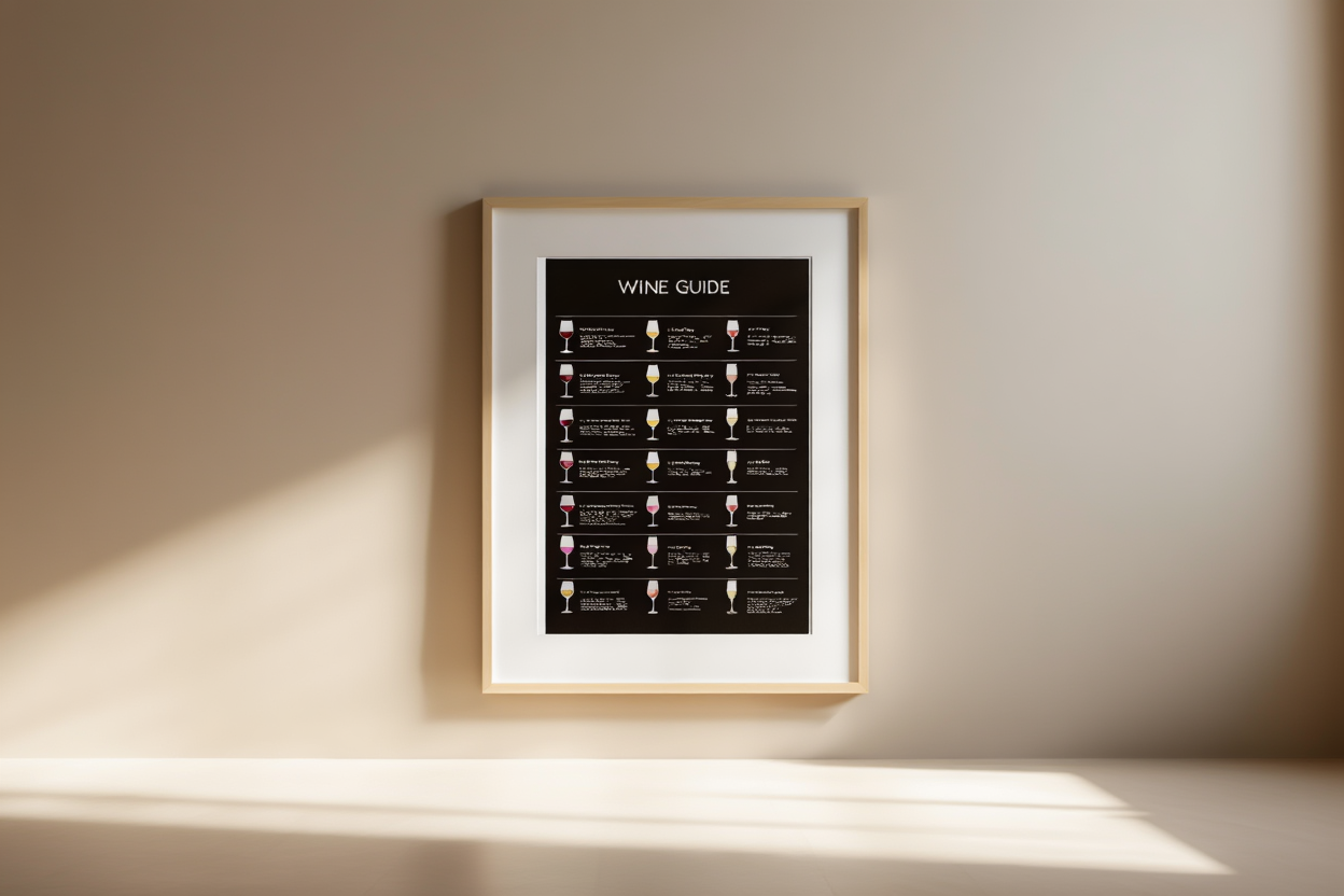 Wine Guide Poster – Illustrated Wall Art for Wine Lovers