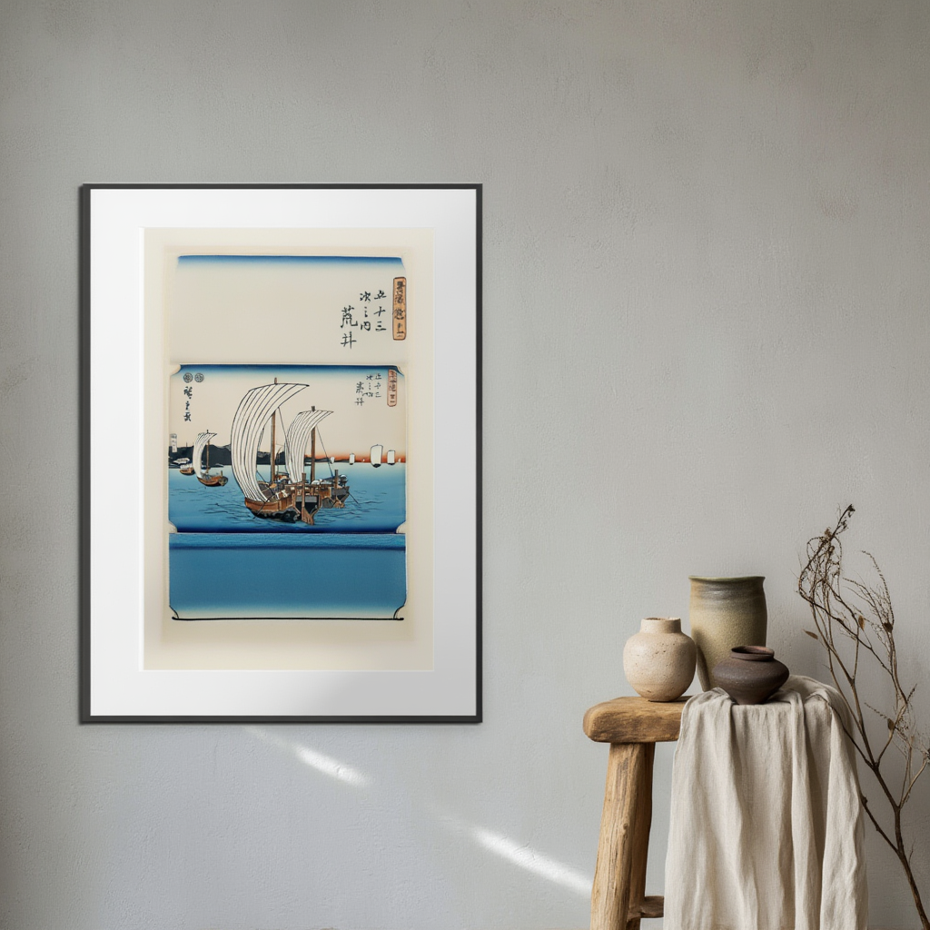 Sail Boats by Utagawa Hiroshige II – Japanese Ukiyo-e Art Print - Hakyarts