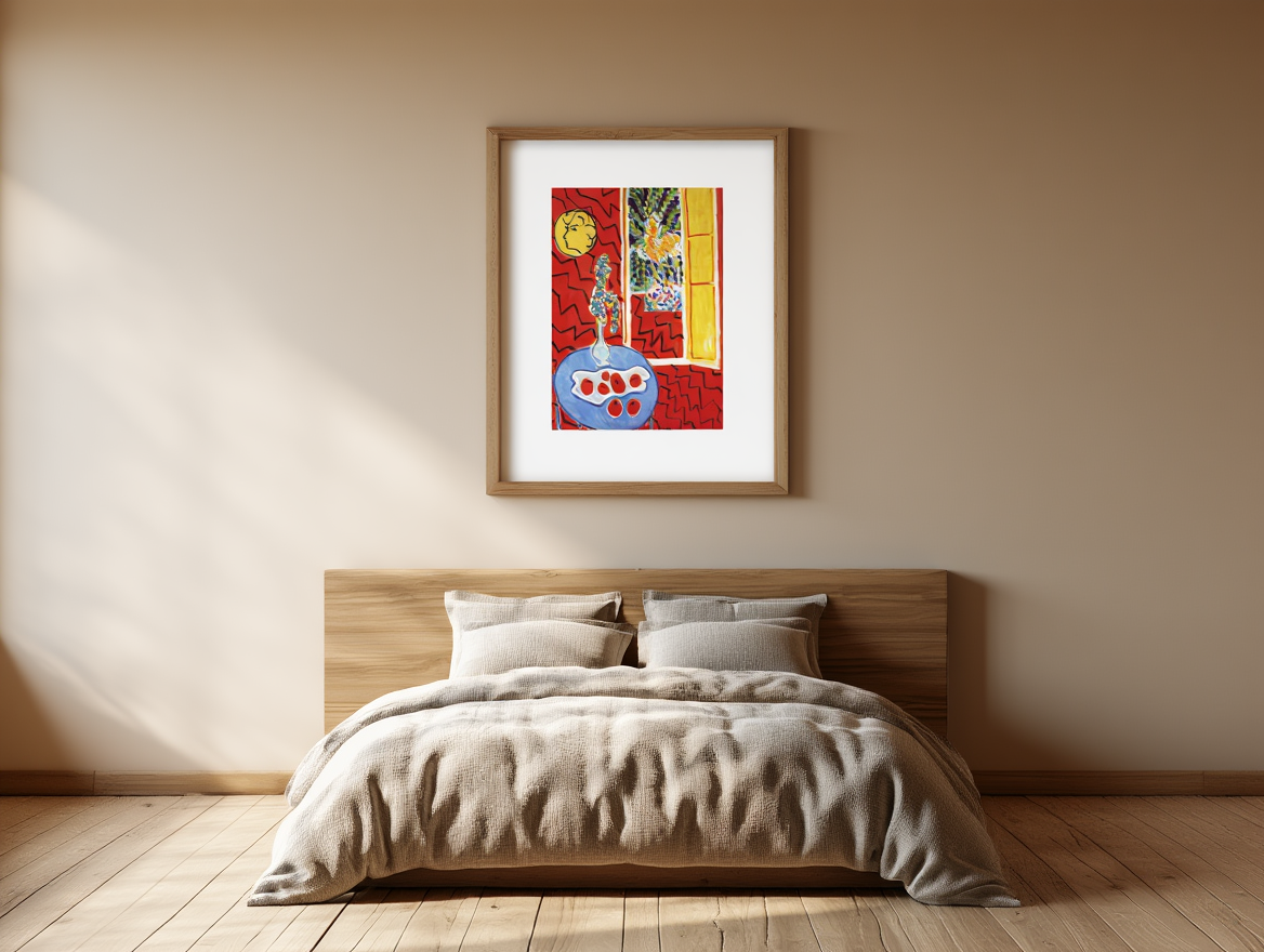 Henri Matisse Poster – Red Interior, Still Life on a Blue Table – Modern Art Print Wall Decor