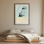 Three Birds in Full Flight – Ohara Koson Poster | Japanese Nature Art Print - Hakyarts