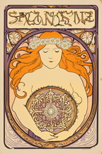 Alphonse Mucha Art Nouveau  – 4 Prints - Hakyarts