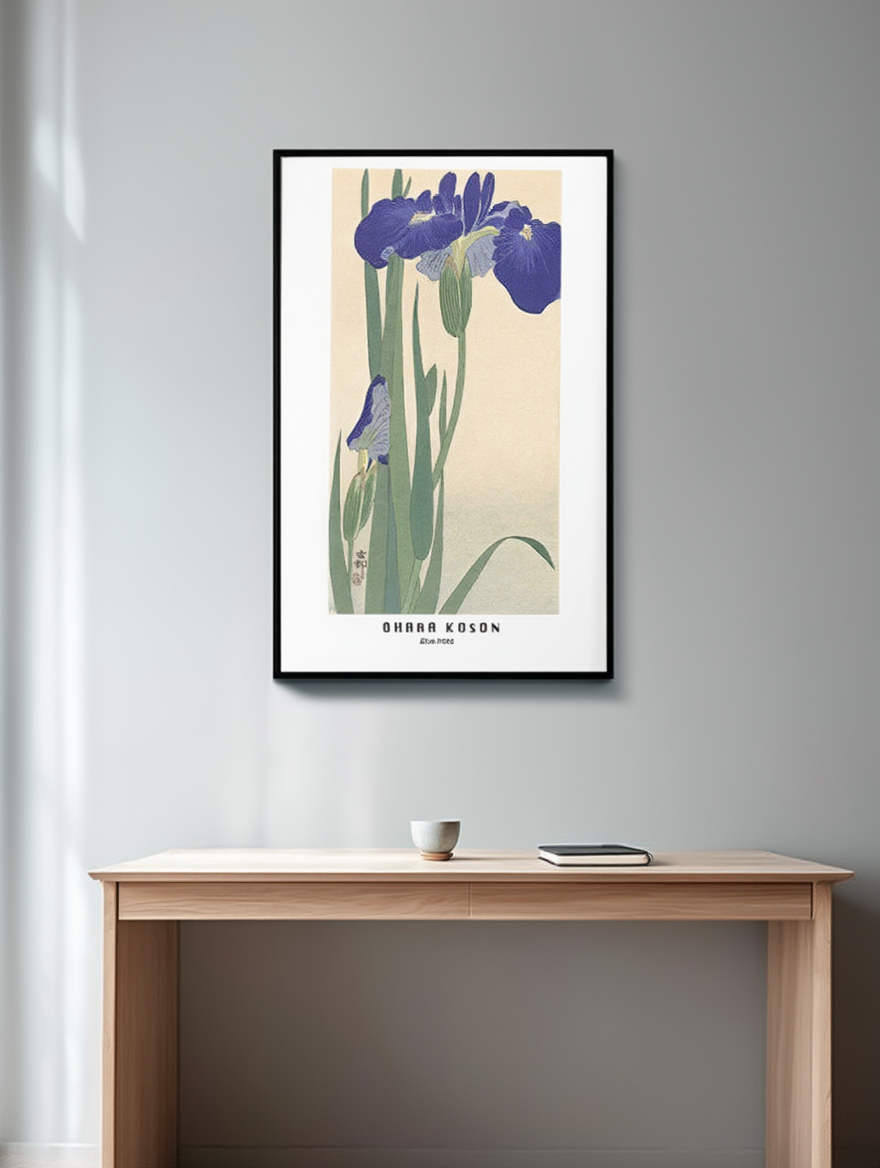 Ohara Koson - Blue Irises Poster
