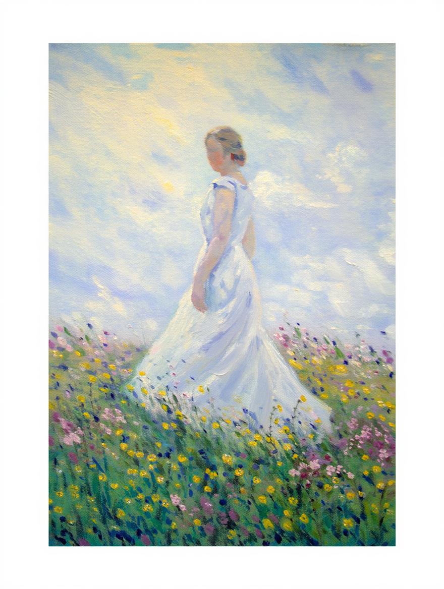 Monet Morning Light – Impressionist Landscape Print