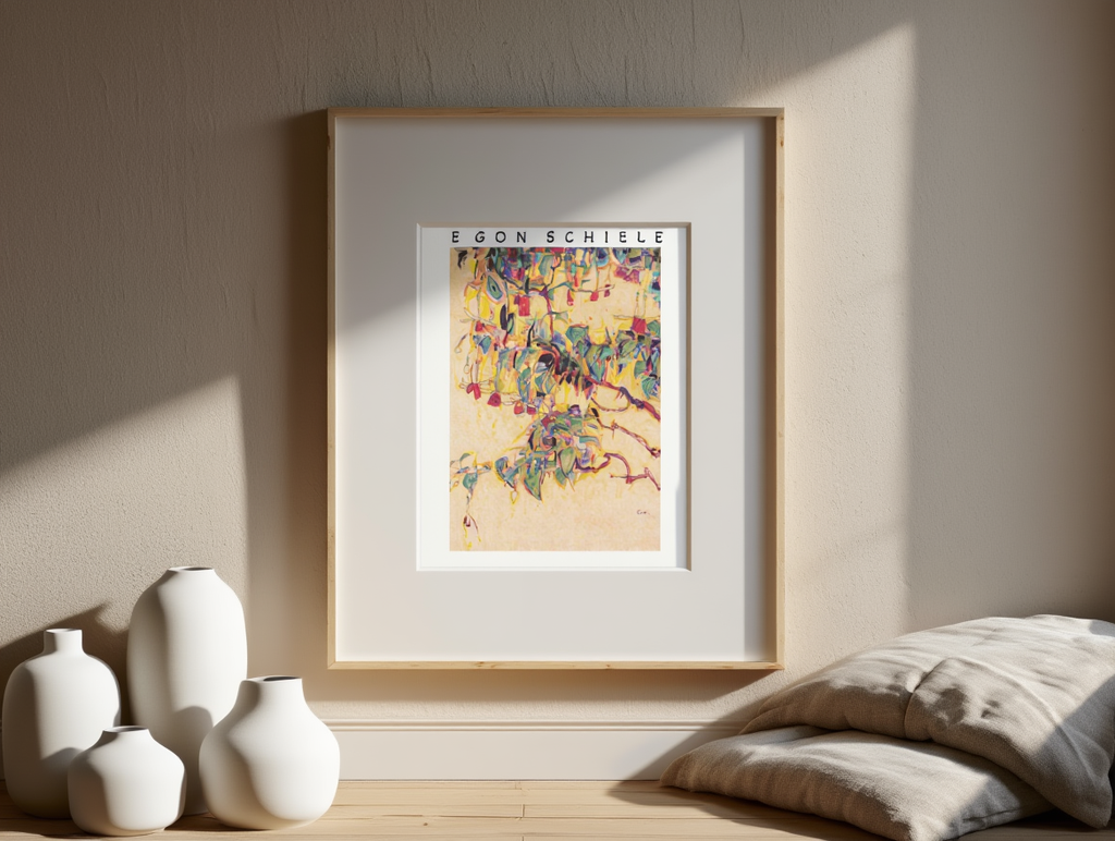 Egon Schiele – Sonnenbaum Poster | Expressionist Landscape Wall Art Print