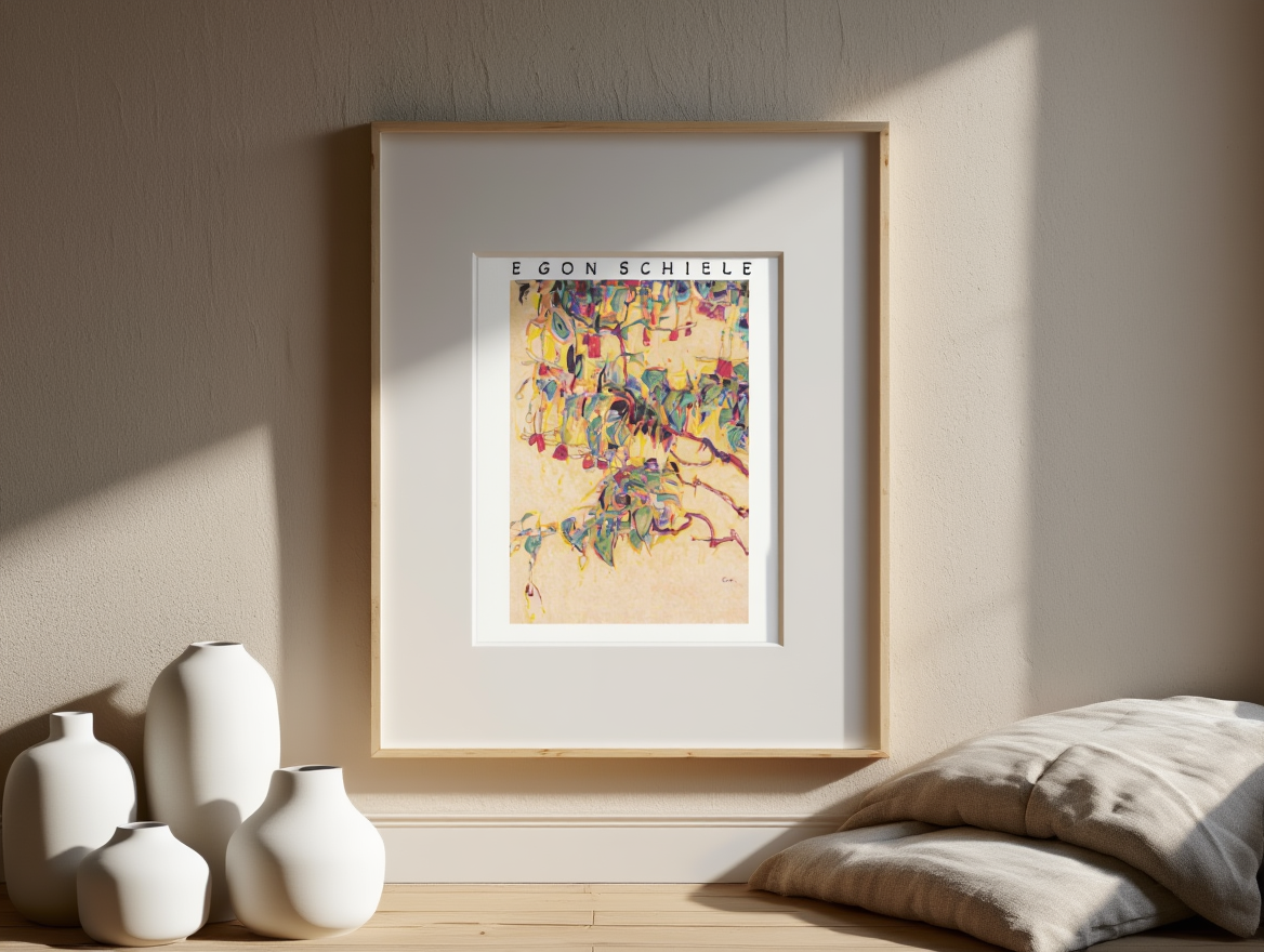 Egon Schiele – Sonnenbaum Poster | Expressionist Landscape Wall Art Print
