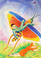 The Grasshopper by Nils Dardel – Modernist Figurative Art Print - Hakyarts
