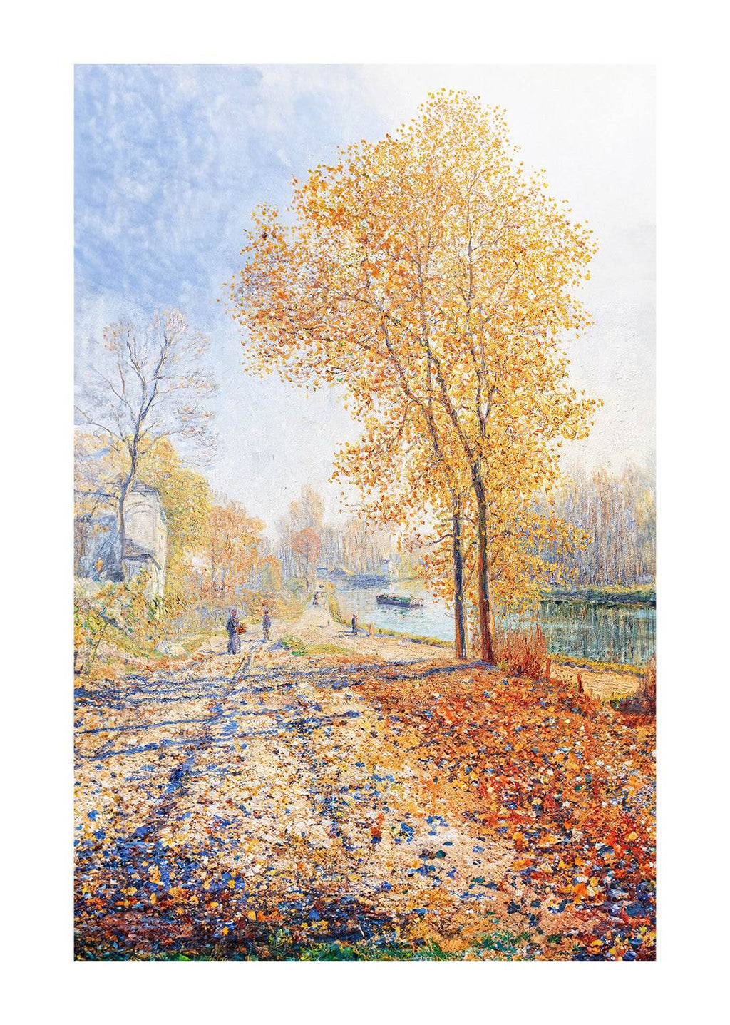 Set of 2 Bords du Loing, Effet d’Automne le Matin à Moret & Quiet Still Life | Modernist Landscape & Minimalist Contemporary Art Prints