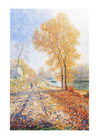 Set of 2 Bords du Loing, Effet d’Automne le Matin à Moret & Quiet Still Life | Modernist Landscape & Minimalist Contemporary Art Prints