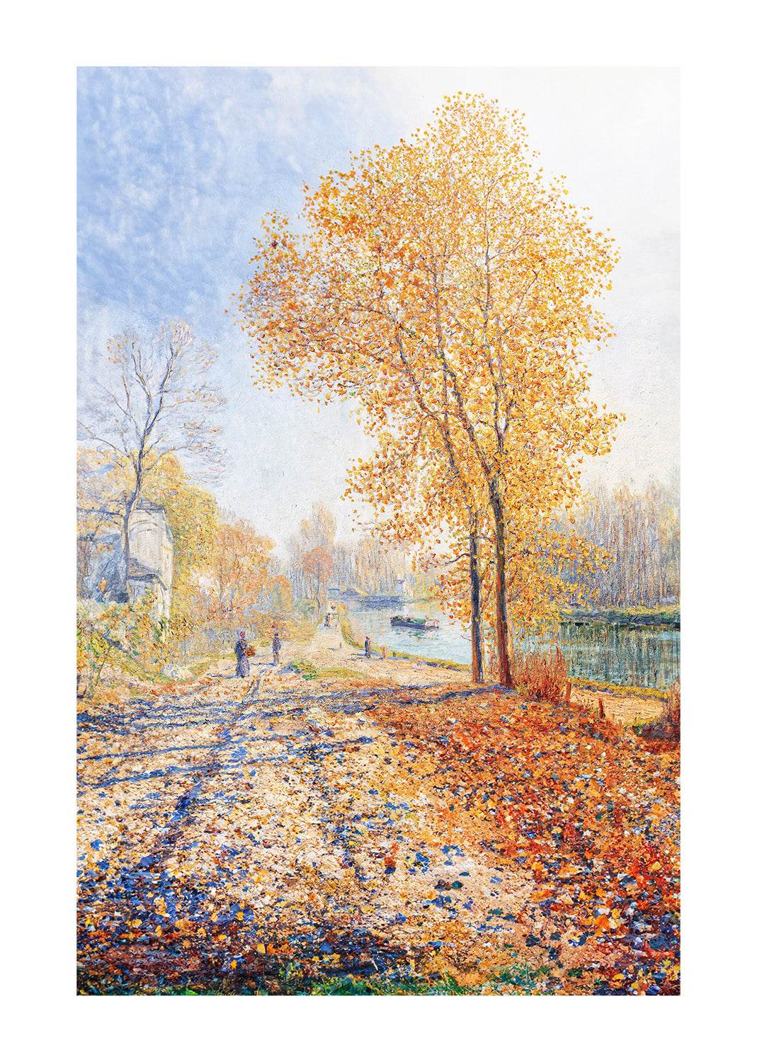 Set of 2 Bords du Loing, Effet d’Automne le Matin à Moret & Quiet Still Life | Modernist Landscape & Minimalist Contemporary Art Prints