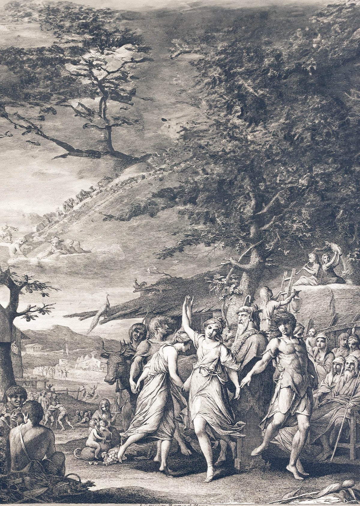 Canvas Print A Grecian Harvest Home by James Barry (1783) – Vintage Neoclassical Art