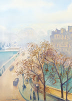 Le Pont-Neuf, Brume d’Automne by Albert Marquet – Vintage Cityscape Wall Art Print - Hakyarts