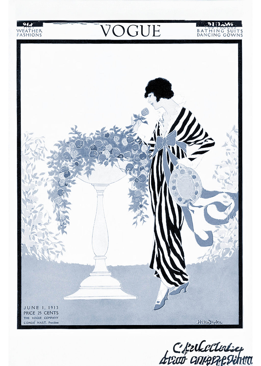 Vogue Cover Poster June 1st 1913 - Hakyarts