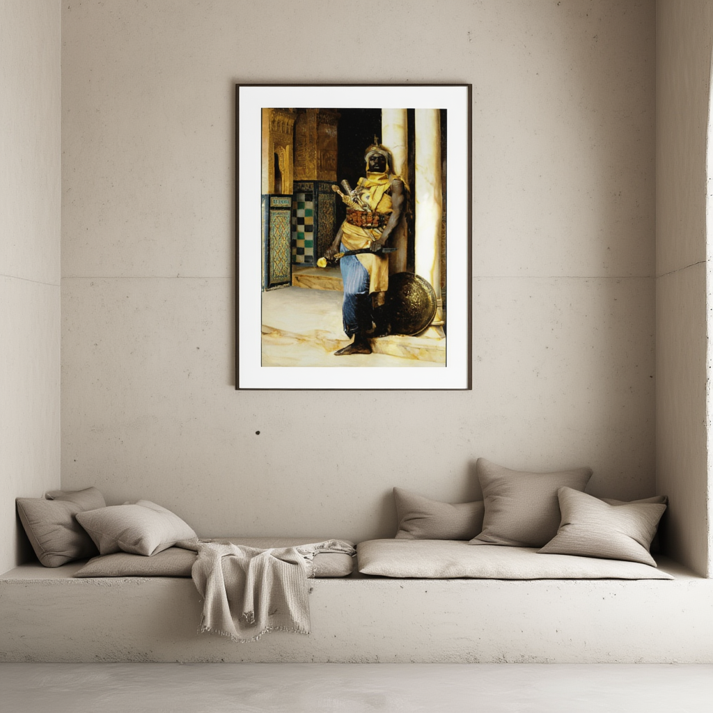 Guarding the Palace – Ludwig Deutsch Poster | Orientalist Figurative Art Print