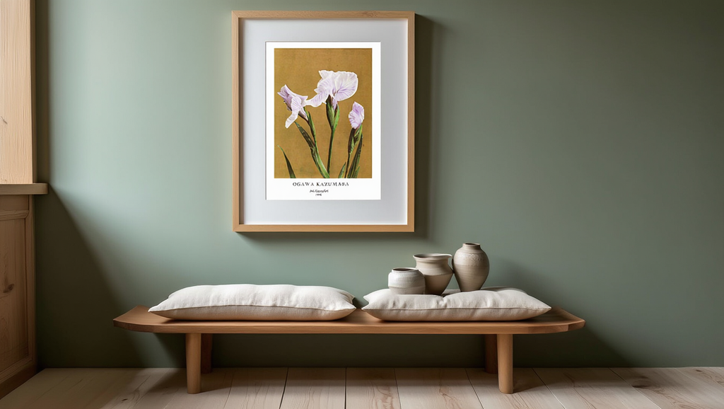 Iris Kæmpferi by Ogawa Kazumasa – Elegant Japanese Botanical Print