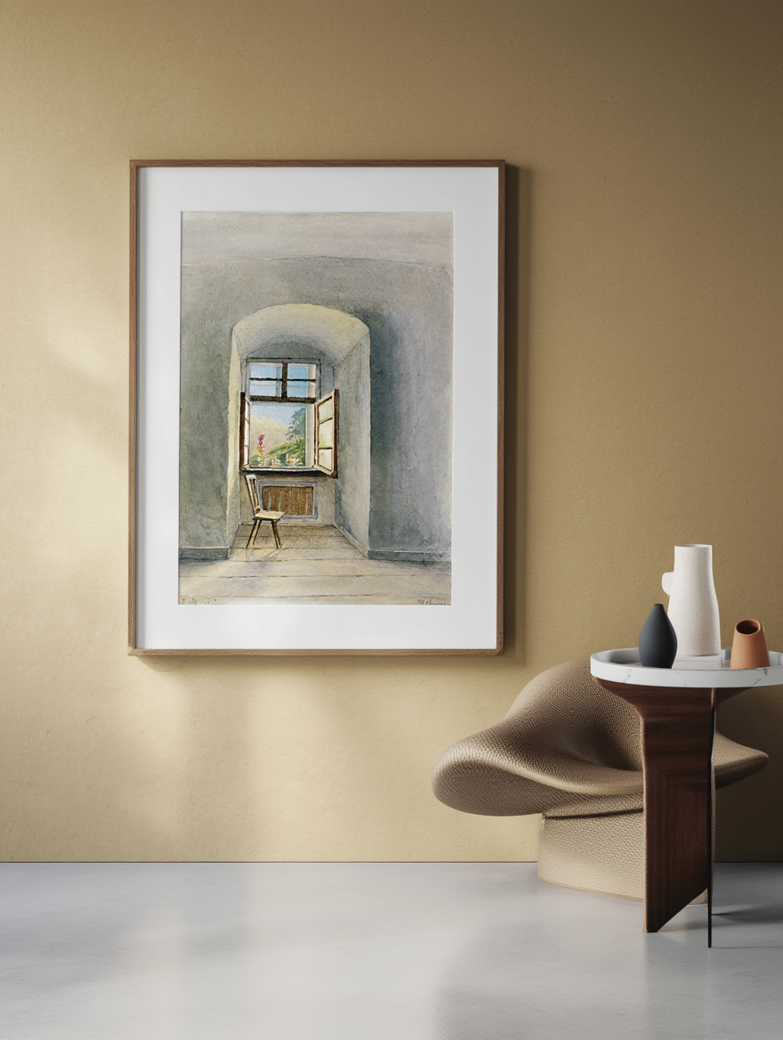 Window in Triefenstein Castle on the Main – Friedrich Ernst Morgenstern | Architectural Landscape Art Print