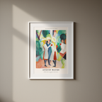 Three Girls in Yellow Straw Hats by August Macke – Expressionist Art Print