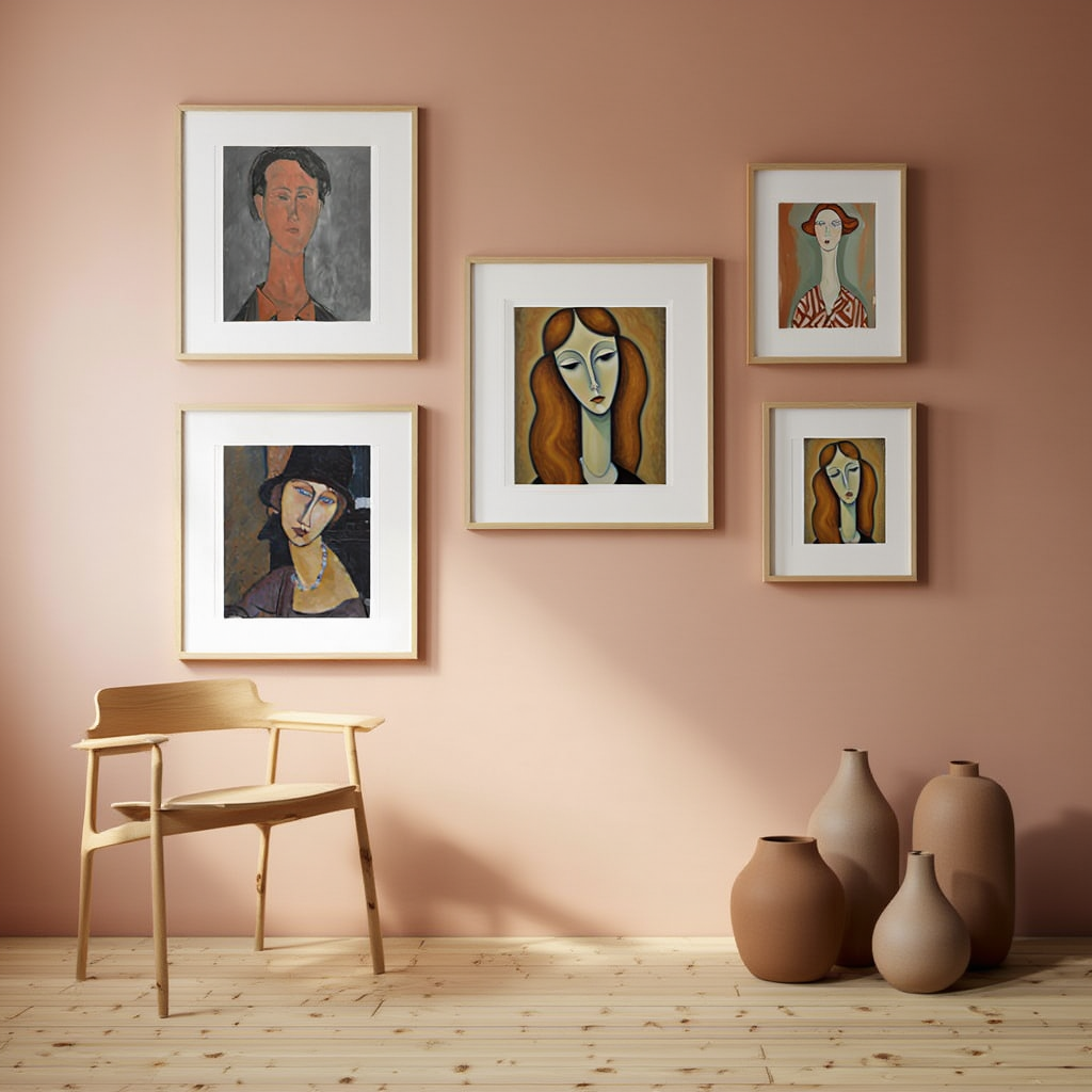 Modigliani Soft Features – Modern Portrait Print