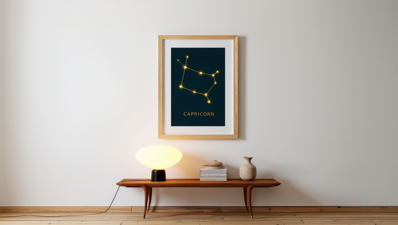 Star Sign Capricorn Poster | Personal Zodiac Wall Art Print