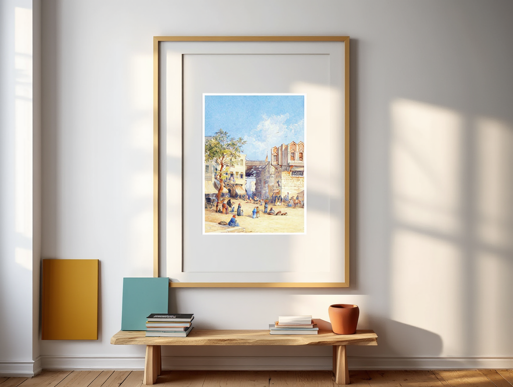 Ville d'Afrique du Nord – Impression d'art de Georg Geye | Affiche orientaliste du début du XXe siècle